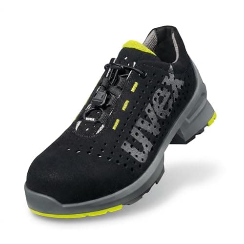 Image of Uvex 1 Men's Work Shoes Safety Trainer, Lime-Black, 8 UK