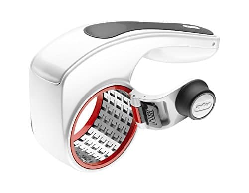 Image of Zyliss All Cheese Rotary Grater with Handle, Grating Cheese/Garlic/Parmesan/Ginger/Vegetable/Carrot/Chocolate, Stainless Steel/Plastic, Dishwasher Safe
