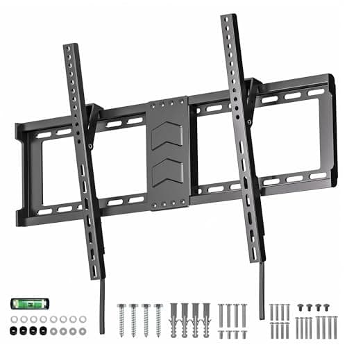 Image of Digank TV Wall Bracket for 43–75", Slim Heavy Duty Tilt TV Wall Mount with Adjustable Pull Cords, for Living Room, Bedroom, Office, Gaming Room or Home Theatre, 75kg Load, Max VESA 600x400mm