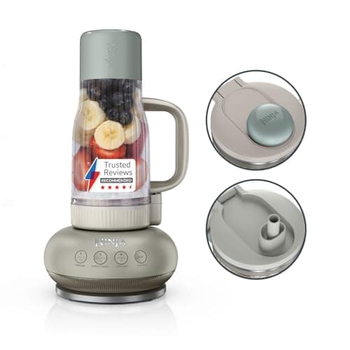 Image of Ninja BlendBoss Blender with Portable Tumbler, Personal Blender with Removeable Travel Tumbler, 3 Auto Preset Modes, Stone DB351UKST