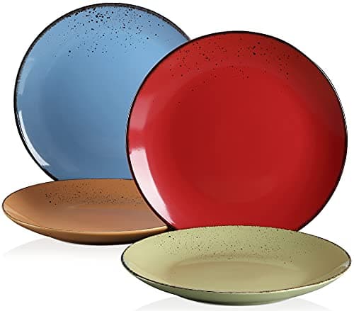 Image of vancasso Navia Set of 4 Earthenware Dinner Plates Vintage Look