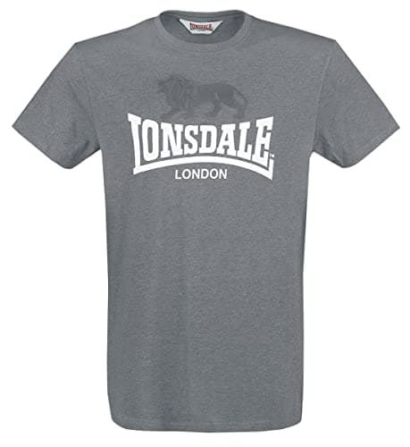 Image of Lonsdale London Men's Gargrave T-Shirt, Mens, T-Shirt, 113803, Marl Stone, XL