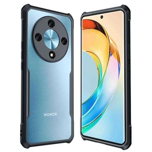 Image of TECHGEAR Tough Case for Honor Magic 6 Lite 5G [Fusion Armour] Premium Hybrid Tough Rugged Protective Bumper Case Heavy Duty Protection with Clear Back Designed For Honor Magic 6 Lite 5G - Black