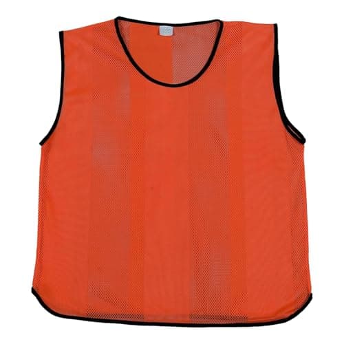 Image of Sterling Sports 10 X Training Bibs Sports Mesh Football Bibs Adult - Quick Dry Football Training Equipment For Soccer, Rugby, Basketball & Cricket - Ideal Team Practice Vest (Orange, Senior)