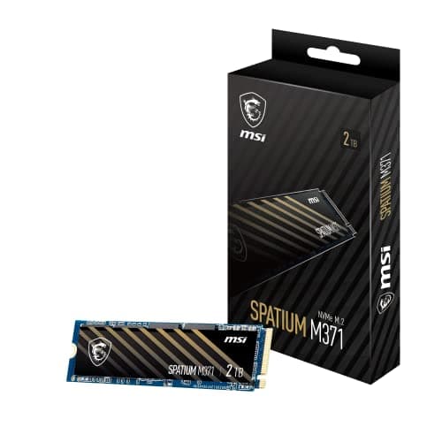 Image of MSI SPATIUM M371 NVMe M.2 2TB Internal SSD PCIe Gen3 NVMe 3D NAND (SPATIUM M371 NVMe M.2 2TB)