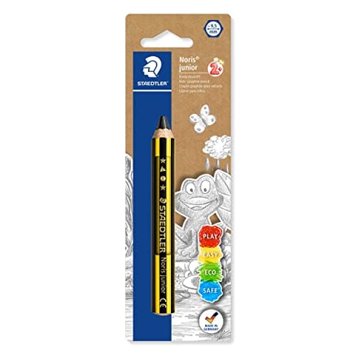 Image of STAEDTLER 141-2B Noris Junior Graphite Pencil for Toddlers Aged 2+ - 2B (Pack of 1), Black