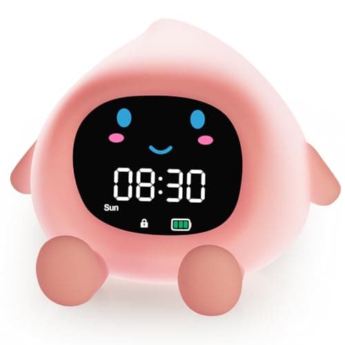 Image of HOTUT Kids Alarm Clock,Toddler Sleep Training Clock with Night Lights,Time to Wake Alarm Clock for Kids with Snooze,6 Sleep Sound Machine,Animal Night Light Alarm Clock,OK to Wake Kids Alarm Clocks