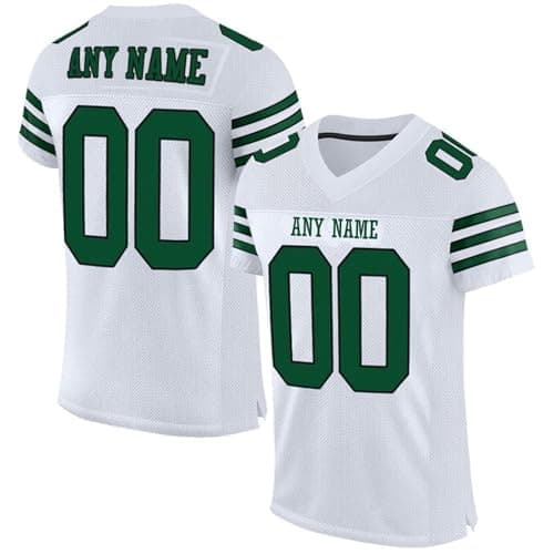 Image of American Football Custom Jersey for Men Women Youth Personalised Name Number Team Name Logo Jerseys Customise Sports T-Shirts Quick Dry Rugby Uniform Moisture Wicking Active Tops 25