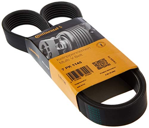 Image of Contitech 7PK1145 V-Ribbed Belt, Black/White