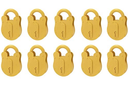 Image of 10 x Fire Brigade Padlock Yellow (FB14)