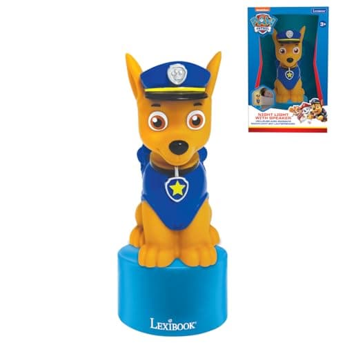 Image of Lexibook, Paw Patrol, Chase Nightlight with speaker, Soft light, Battery operated, Blue, NS01PA