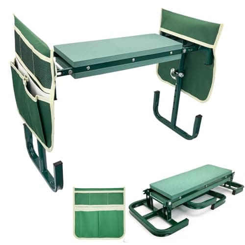 Image of Starmingstm Garden Kneeler Seat with Handles, Detachable Tool Bag, Multi-Use Foldable | Portable & Lightweight Kneeling Pad | Strong Stool and Chair with Soft EVA Foam Pad (Telescopic)