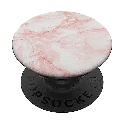 Image of Pink Marble Pop Socket for Phone PopSockets Marble Pink PopSockets Adhesive PopGrip