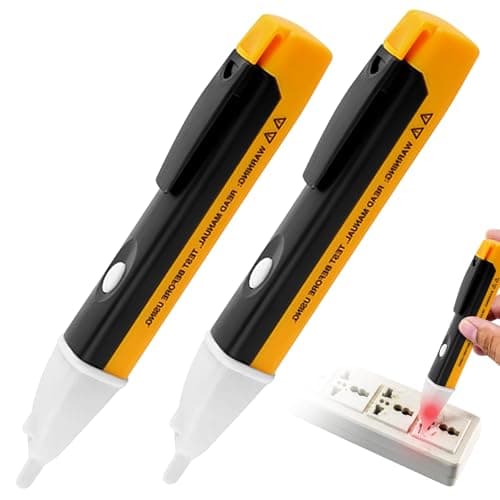 Image of KIPTVO 2-Pack Voltage Tester Pen, Non-Contact AC Voltage Detector 90V-1000V with LED Flashlight, Buzzer Alarm & Adjustable Sensitivity, Live/Neutral Wire Tester