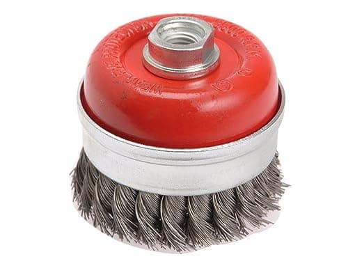 Image of Faithfull Wire Cup Brush Twist Knot 65mm x M14 x 2 0.50mm