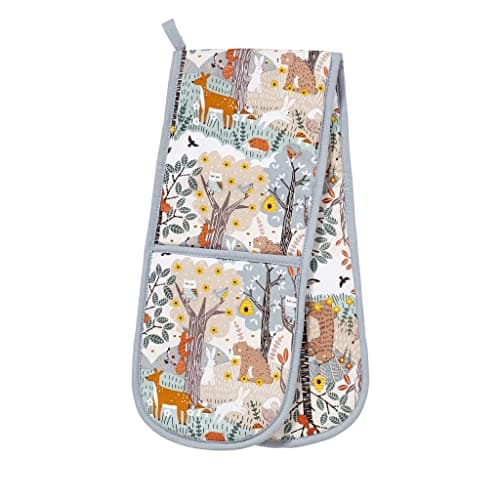 Image of Ulster Weavers Wildwood Cotton Double Oven Gloves - With Cute Animal Woodland Design - 100% Cotton, Double Oven Mitts - Cooking Gifts for Bakers & Chefs - Homeware & Kitchenware Range