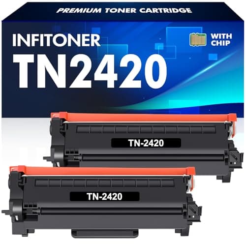 Image of TN2420 TN-2420 MFC L2710DW Toner: Compatible with Brother HL-L2350DW HL L2350DW DCP-L2530DW MFC-L2710DN HL-L2310D MFC-L2750DW DCP-L2750DW DCP-L2510D MFC-L2730DW HL-L2375DW TN2410 2-Pack Black