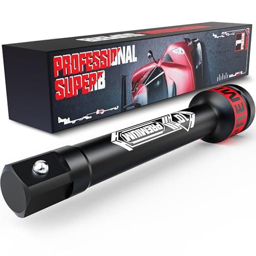 Image of KIRXST 1" Impact Socket Extension Bar, Drive Extension Bar 250mm, CR-V Steel Wrench Extender for Manual Pneumatic Torque Wrench