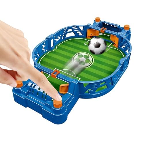 Image of Tabletop Football Game - Mini Table Soccer Game, Mini Indoor Sports Toy Set For Family Playroom Interactive Party | Portable Desktop Football Birthday Gift For Boys And Girls, Blue Home, School Travel