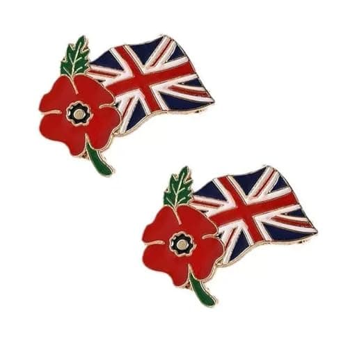 Image of Poppy Badge, Poppy Pin Badge, Poppys Brooch, Day Lest We Forget Brooch Enamel Memorabilia Gift