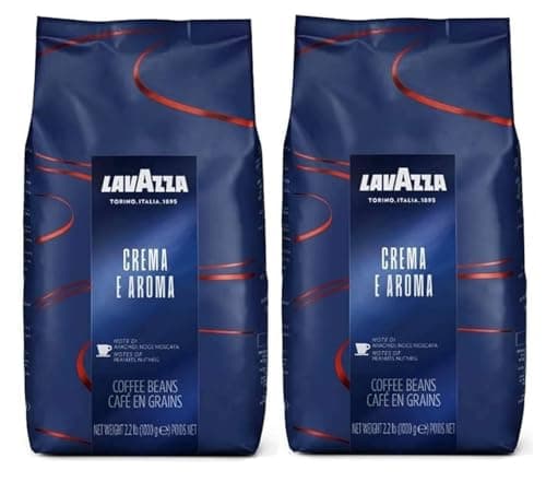 Image of Lavazza Crema e Aroma Coffee Beans 1kg (Pack of 2, Total 2kg) - Medium Light Roast with Nutty & Spicy Aromatic Notes