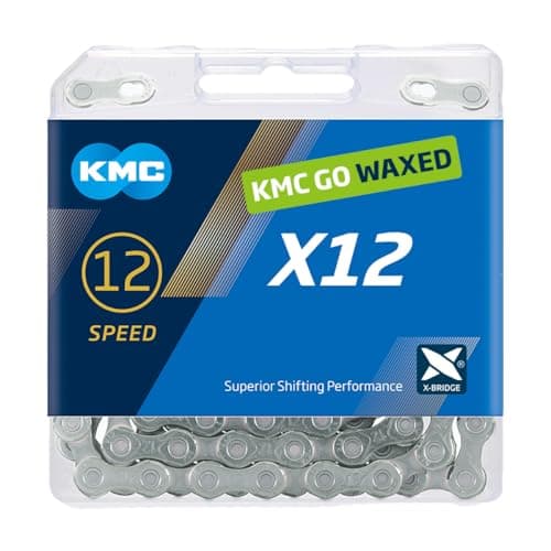 Image of KMC X12 Waxed 12-Speed Chain, 126 Link, Silver