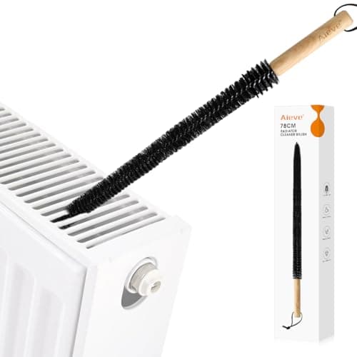 Image of Aieve Radiator Cleaner Brush, Radiator Brushes for Cleaning, Long Flexible Radiator Duster with Wood Handle for Radiator (78CM)