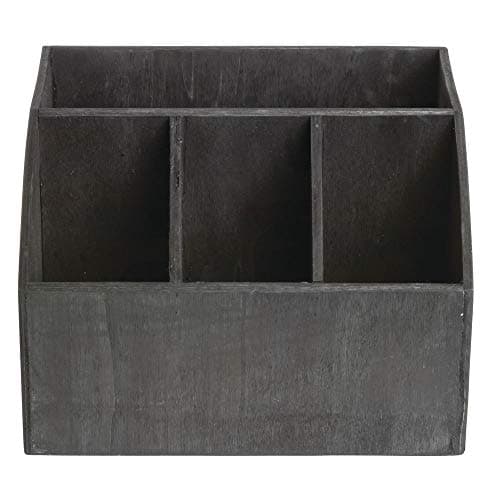 Image of American Metalcraft PWBC7 Poplar Wood Caddy, Black, 7 1/2-Inches