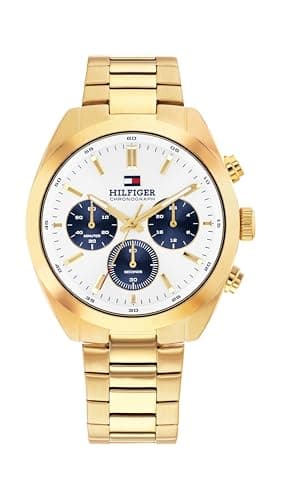 Image of Tommy Hilfiger Chronograph Quartz Watch for Men with Gold Colored Stainless Steel Bracelet - 1710723