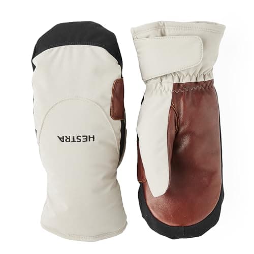 Image of Hestra Unisex CZone Mellow Mitt, Waterproof & Windproof Insulated Leather Mitten, Alpine Skiing & Snowboarding, Men & Women