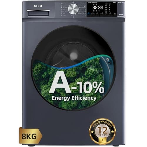 Image of CHiQ CFL80-14586IM3XAU, Front Load Washing Machine 8kg,Space Pro, Counter Depth, Large Drum, Stable Inverter Motor
