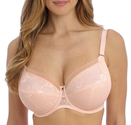 Image of Fantasie Women's Fusion Lace Underwire Full Cup Side Support Bra Coverage, Blush, 34GG US
