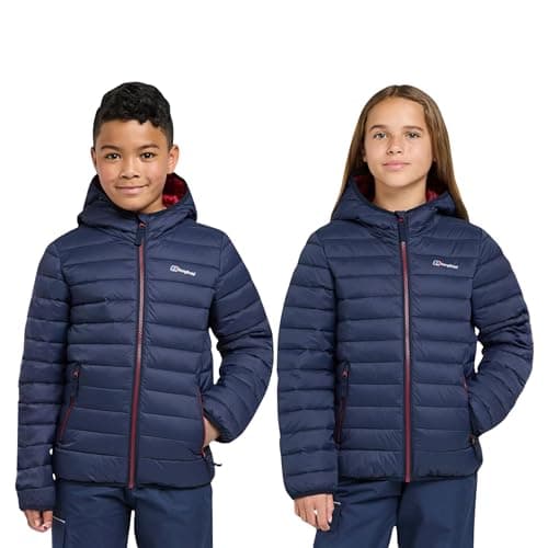 Image of Berghaus Kids' Kirkhale Baffle Jacket with Lightweight Insulation and Water Resistant Fabric, Kids' Winter Jacket, Hiking & Outdoor Recreation Clothing, Blue, 9-10 Years