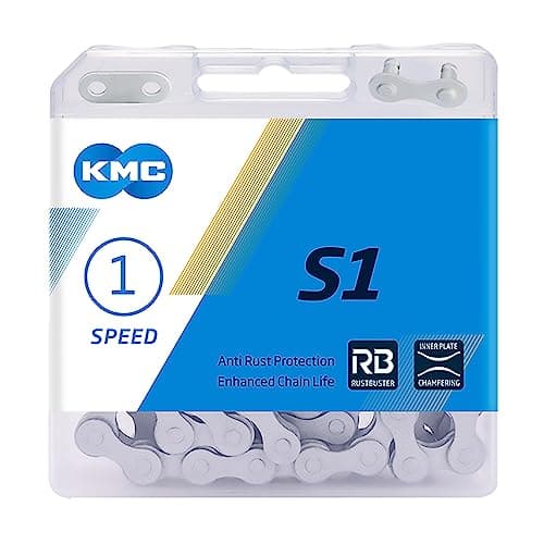Image of KMC S1 Rust Buster Single Speed Chain, Matte Silver, Wide (1/8")