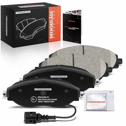 Image of Frankberg Brake Pad Set incl. 4x Pads Front Compatible with Passa.t Variant 3G5 CB5 Golf VII 5G1 BE1 BE2 BQ1 Replace# 8V0698151C, 3Q0698151B