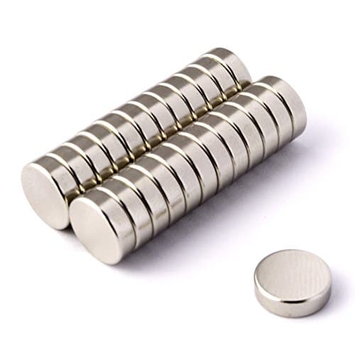 Image of POWER MAGNET STORE Pack of 25-10mm Dia x 3mm Thick Neodymium Neo Disc Magnet. Super Strong Pull approx 1.75Kg Round (25)