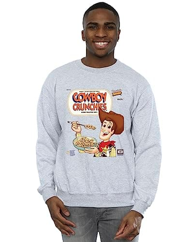 Image of Disney Men's Toy Story Woody Cowboy Crunchies Sweatshirt Sport Grey Large