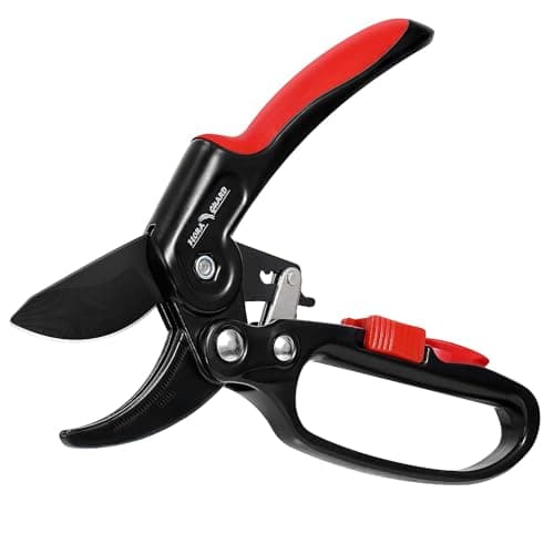 Image of FLORA GUARD 8" Professional Ratchet Anvil Secateurs, Ratcheting Mechanism, Reinforced Design Handle, Gardening Secateurs, Anvil Garden Pruner