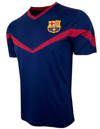 Image of Icon Sports Men's Barcelona Training Jersey (Adult Sizes), Licensed Barcelona Shirt, Blue, Large