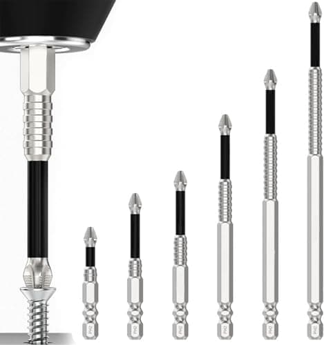 Image of Generic High Magnetic Screwdriver Drill Bit Set, Universal Anti-Slip Magnetic Electric Screwdriver Set, 25 50 65 70 75 90 100 120 150mm (-6PCS)
