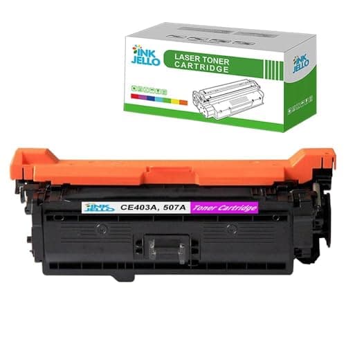 Image of InkJello Toner Cartridge For Printer, Compatible With HP LaserJet Enterprise 500 Color M551dn M551n M551xh MFP M575dn M575f Flow MFP M575c LaserJet Pro 500 Color MFP M570dn MFP M570dw CE403A (Magenta)