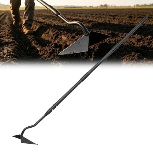 Image of LLARGUEST Garden Hoe, 59 Inch Triangle Warren Hoes for Cutting Trenches, Digging, Loosen The Soil, Weeding, Heavy Duty Hoe Garden Tool with Adjustable Long Handle