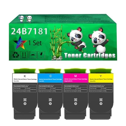 Image of Replacement 24B7181 Toner Cartridges Compatible for Lexmark XC2235 Printers, Up to 10000 Pages, Vivid Colors, Contains Chip (1 Pack Yellow)