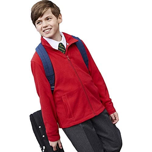 Image of Regatta Kids Professional Kids Brigade II Quick Drying Full Zip Fleece, Lightweight Warm Layer with Good Wicking & Two Pockets - Perfect for Walking, Hiking & Camping Classic Red