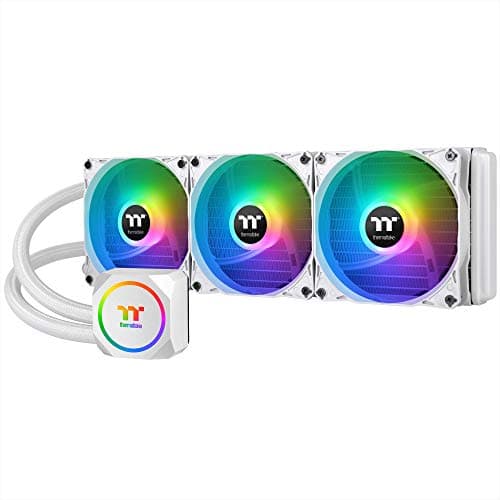 Image of Thermaltake TH360 ARGB Snow Edition AM5/AMD/Intel LGA1200 All-in-One Liquid Cooling System 360mm CPU Radiator Cooler CL-W302-PL12SW-A White