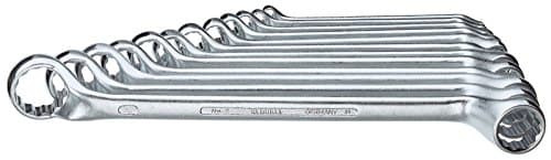 Image of GEDORE Double Ring Spanner Set, 12 Pieces, 6-34 mm, Offset, Forged, Premium Hand Tool Set, Ideal for Professional Craftsmen and DIY Enthusiasts