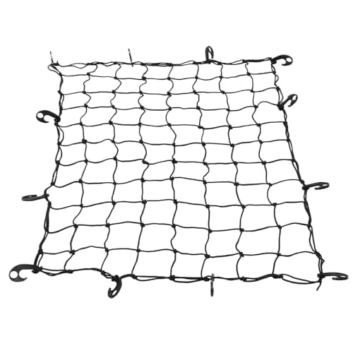 Image of SWETRACE Car Luggage Net Elastic Black Rubber Cargo Net 120x90cm for Roof Cargo Carriers and Trailers Provides Strength and Protection Convenient to Use