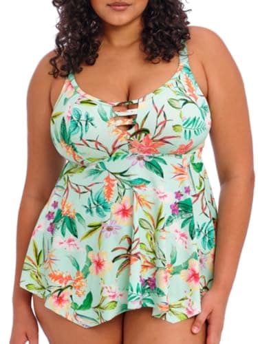 Image of Elomi Swim Sunshine Cove Wirefree Tankini Top (16, Aqua)