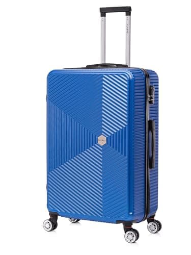 Image of FLYMAX 24" Medium Suitcase Super Lightweight 4 Wheel Spinner Hard Shell ABS Luggage Hold Check in Travel Case Navy 67L