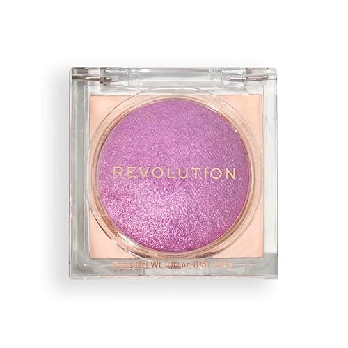 Image of Revolution, Beam Bright Blush, Blendable & Buildable Face Powder Blush, Luminous Finish for Radiant Cheeks, Vegan & Cruelty-Free, Lick of Lilac Purple, 2.8g